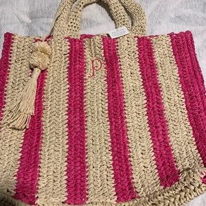 Mark and Graham Large Woven Straw Bag, NWT, perfect poolside tote!
